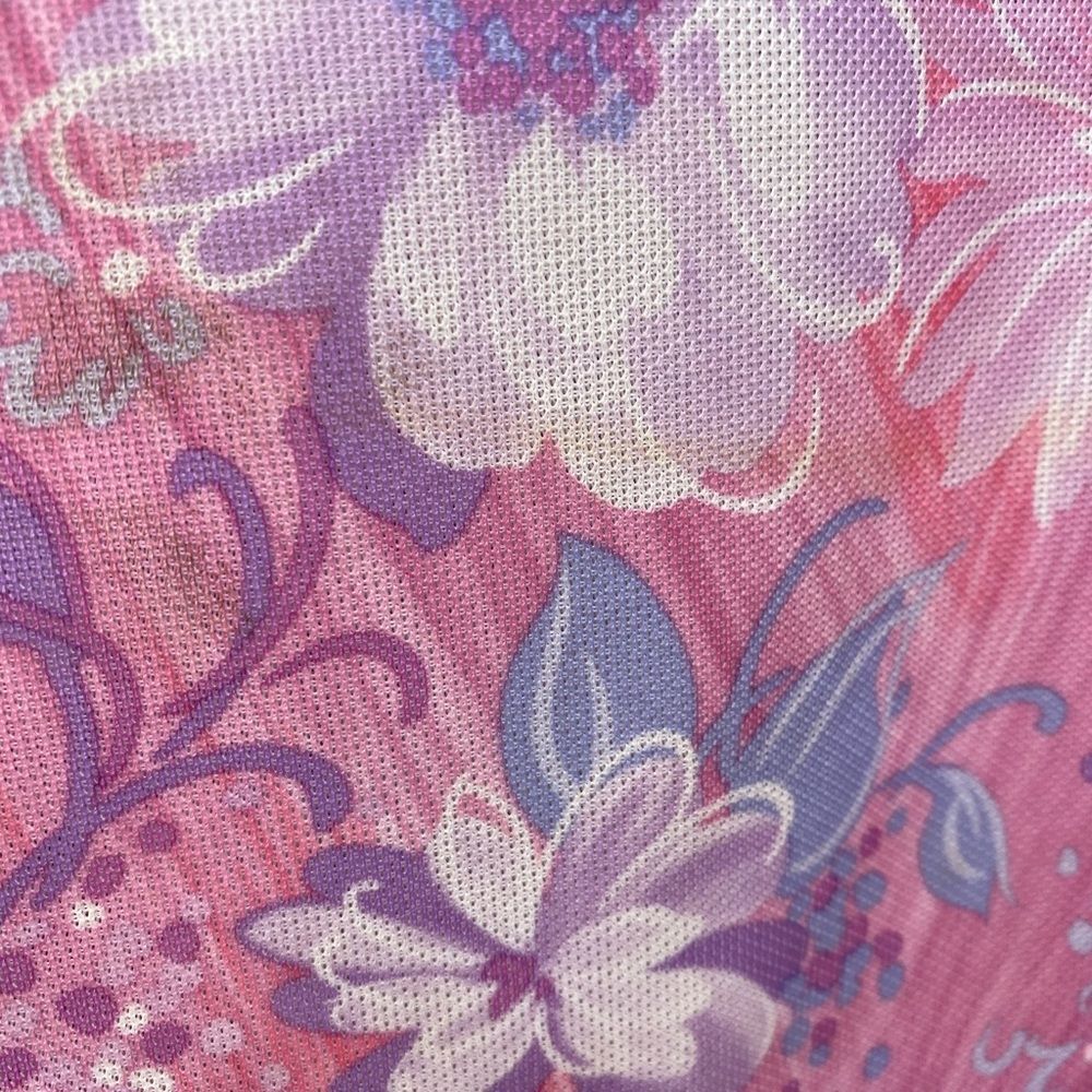 Vintage Floral‎ Polyester Top With Belt - Picture 5 of 7